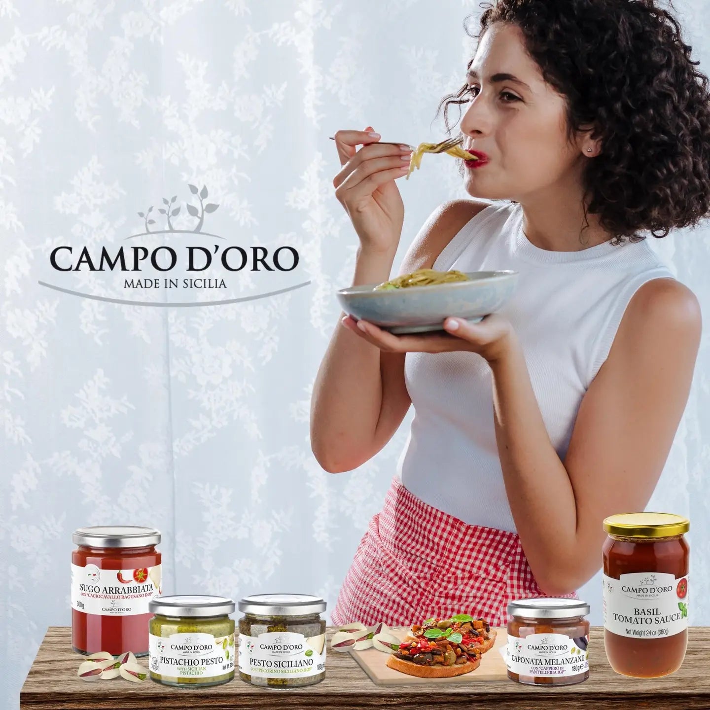 Campo D'oro, Basil Pesto with Pecorino, 6.35 oz