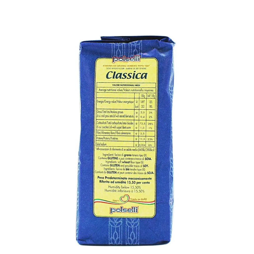“Polselli Classica Tipo 00 Italian pizza flour for Neapolitan dough”