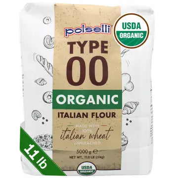 Polselli, Organic Tipo 00 Italian Flour – 5 Kg (11 lb)